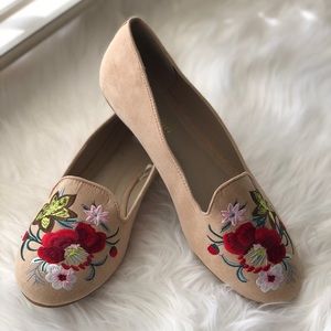 MADDEN GIRL HONEY > suede embroidered flats